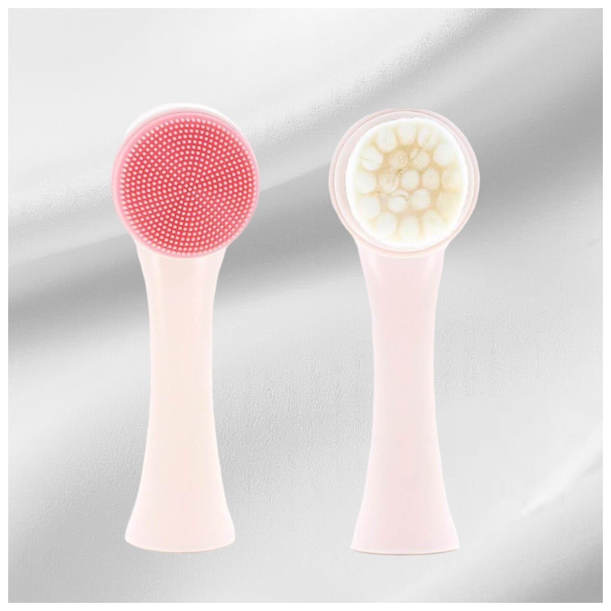 Brosse Visage Nettoyante et Exfoliante 2-en-1