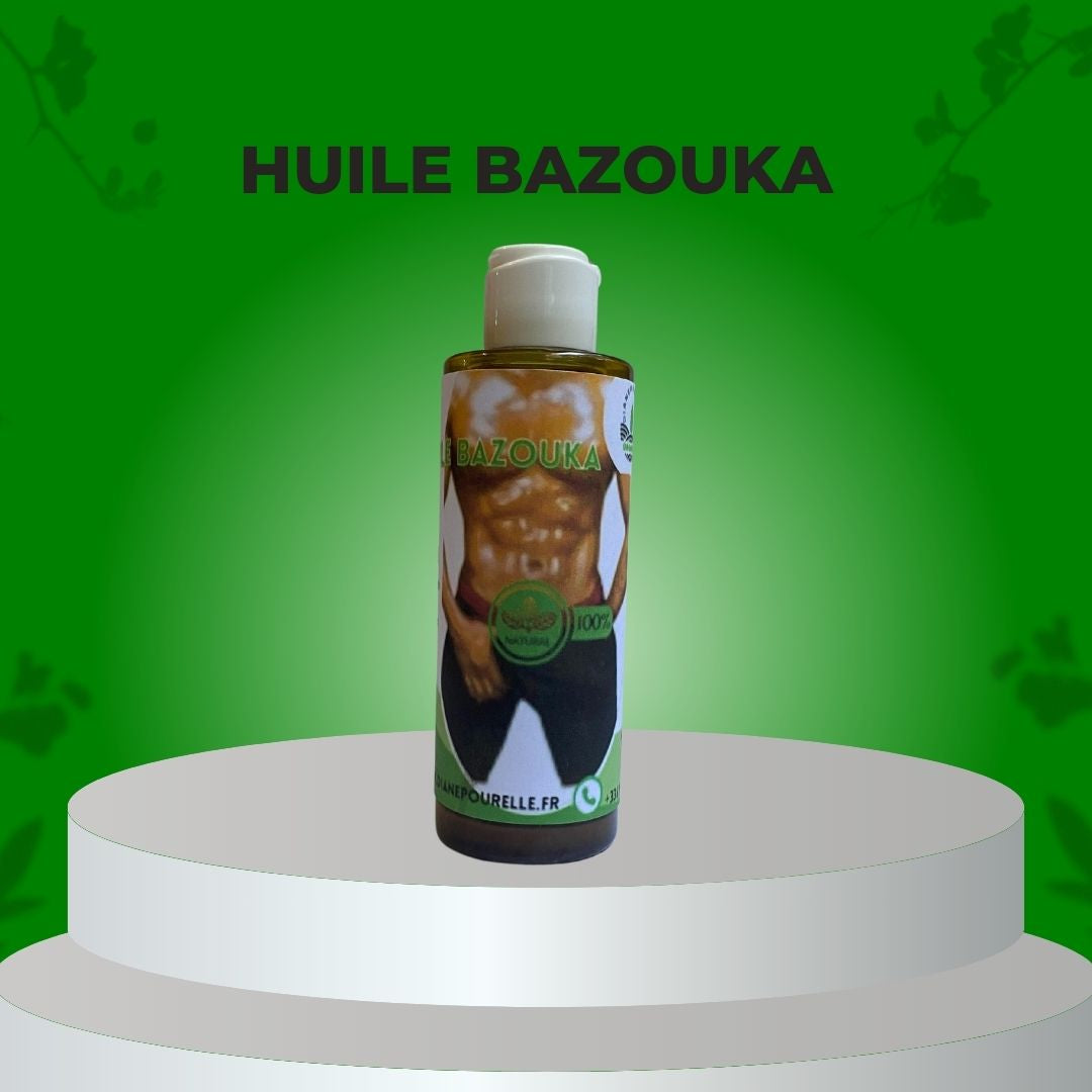 HUILE BAZOUKA : AGRANDISSEMENT GÉNITAL DE L'HOMME 100% BIO 100ml x 2