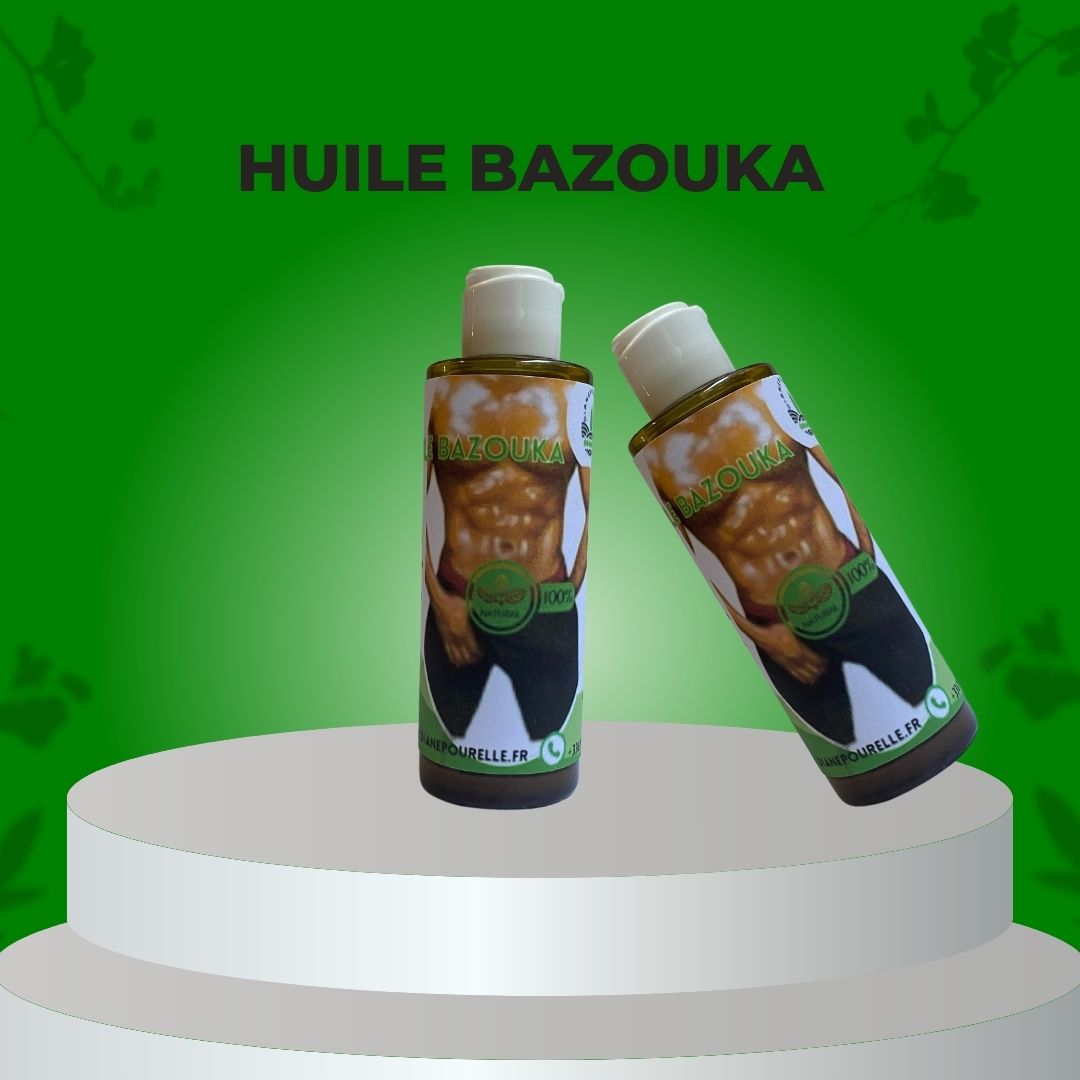 HUILE BAZOUKA : AGRANDISSEMENT GÉNITAL DE L'HOMME 100% BIO 100ml x 2